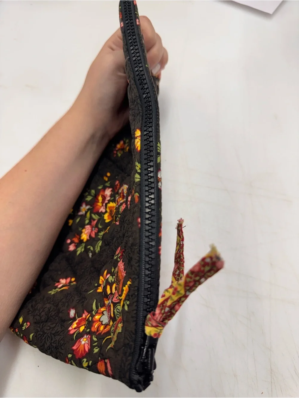 Vintage Vera Bradley Retired Chocolat Large Cosmetic Bag - U.S. Made